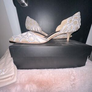 Badgley Mischka Ginny Pointed Toe D'Orsay Evening Shoe Size 12